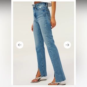 Good American GOOD BOY LONG TWISTED SLIT